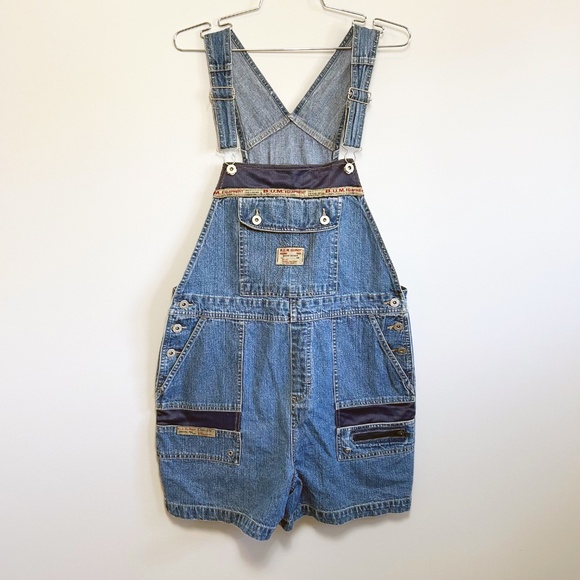 B.U.M. Equipment Pants - Vintage 90's B.U.M. Equipment Denim Overall Shorts